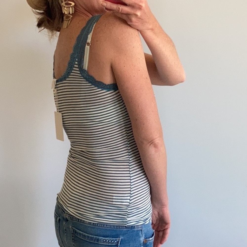 Blue & White Stripe Tank - Picture 5 of 11